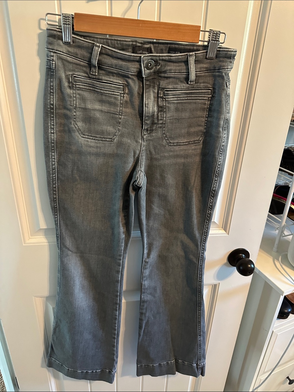 J. Jill Gray flare Stretch Jeans